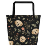 Pets and Botanicals tote — black front